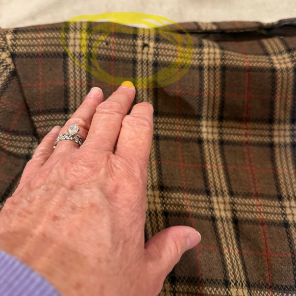 Vintage 80s Evan Picone Brown Plaid Double-Breasted Blazer M flaws 2 for $30 - Picture 11 of 16